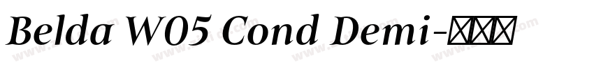 Belda W05 Cond Demi字体转换